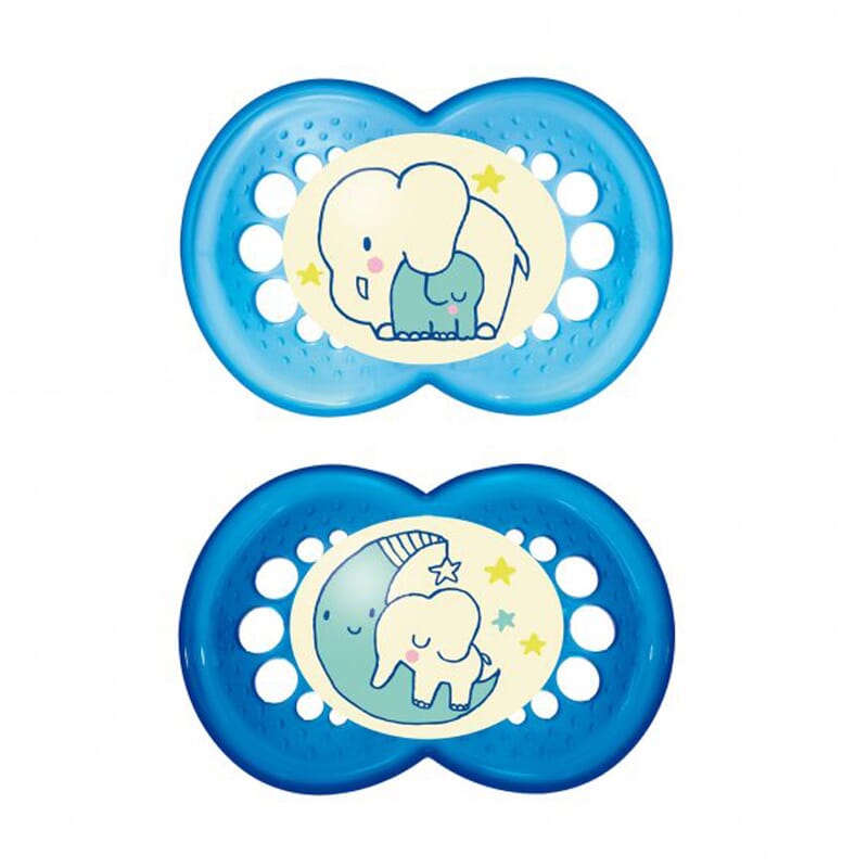 MAM NIGHT CHUPETE LÁTEX 6+M 2 Uds