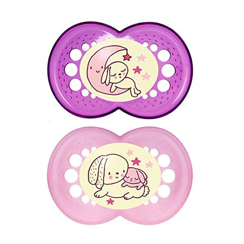 MAM NIGHT CHUPETE LÁTEX 16+M 2 Uds