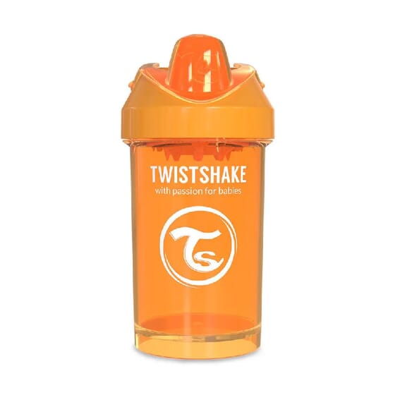 Tasse d’Apprentissage Crawler Cup 8+M Orange 300 ml de Twistshake
