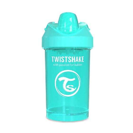 Tasse d’Apprentissage Crawler Cup 8+M Turquoise 300 ml de Twistshake