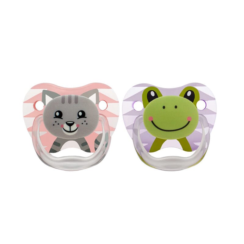 DR BROWNS Fopspeen Preventie Silicone 0-6M kikker kat 2 Ud