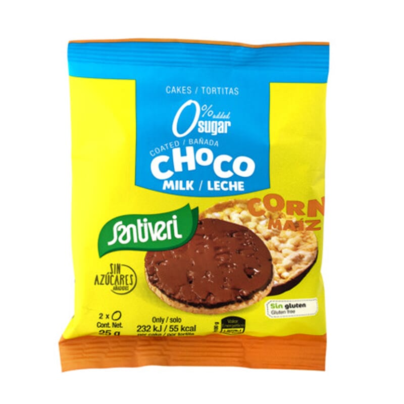 TORTITAS DE MAÍZ CON CHOCO Y LECHE 25 g 2 Uds