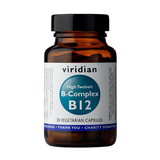 HIGH TWELVE VITAMINA B12 COM B-COMPLEX 30 VCaps da Viridian.