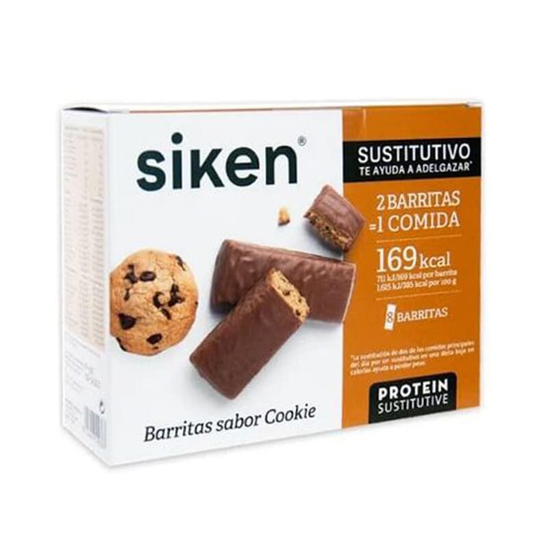 BARRITAS SUSTITUTIVAS SABOR COOKIE 8 unidades de 40g