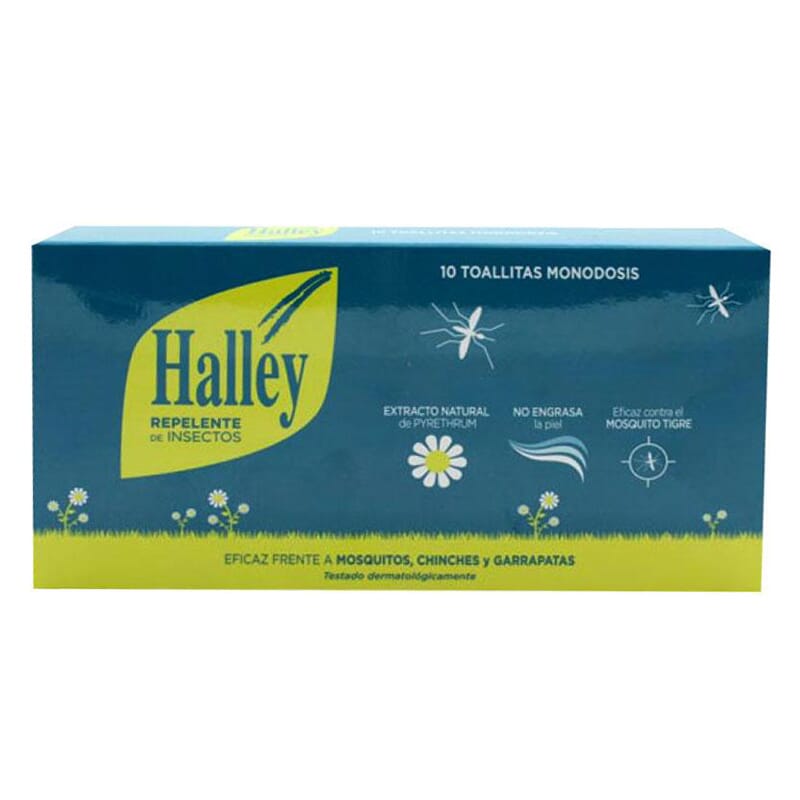 HALLEY REPELENTE INSECTOS TOALLITAS 10 Ud