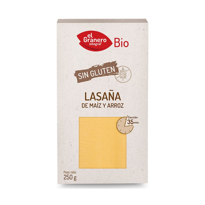 Láminas De Lasaña Sin Gluten Bio 250g de El Granero Integral