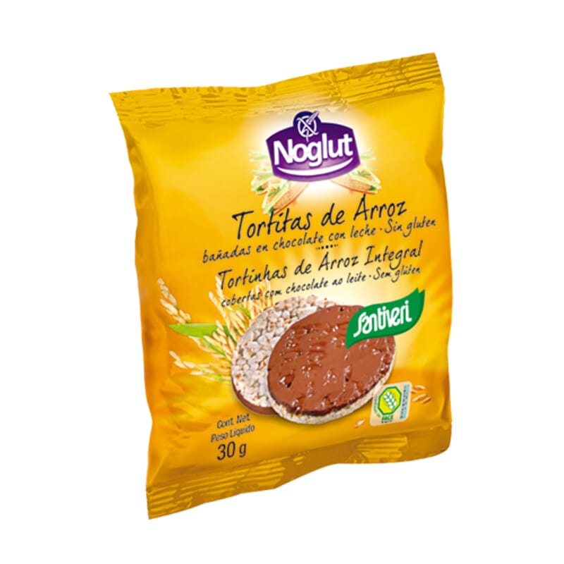 TORTITAS DE ARROZ CHOCOLATE CON LECHE NOGLUT 30g 2 Uds