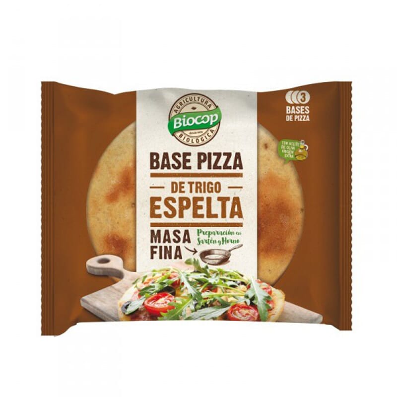 BASE DE PIZZA DE ESPELTA MASA FINA 3 Ud