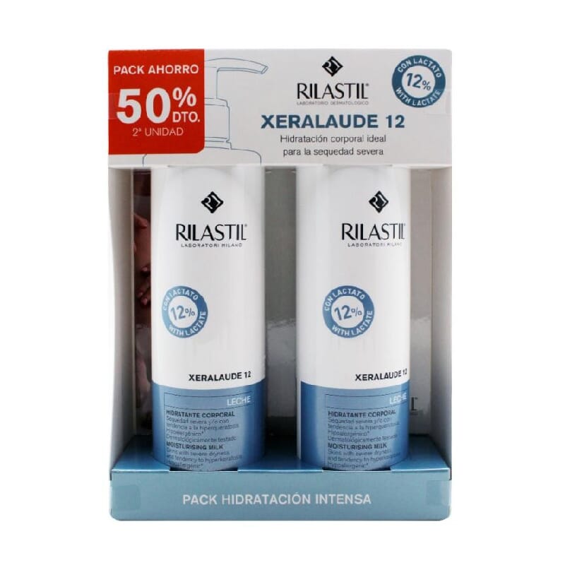 PACK AHORRO XERALAUDE 12  LECHE HIDRATANTE CORPORAL 400 ml 2 Uds de Rilastil-Cumlaude