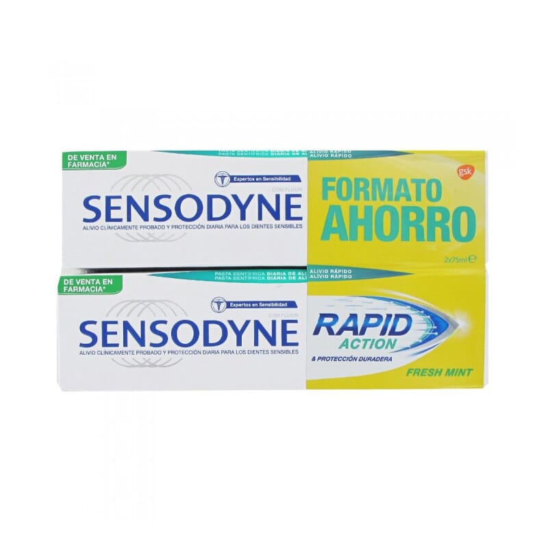 SENSODYNE RAPID ACTION FRESH MINT PACK AHORRO 75 ml 2 Uds