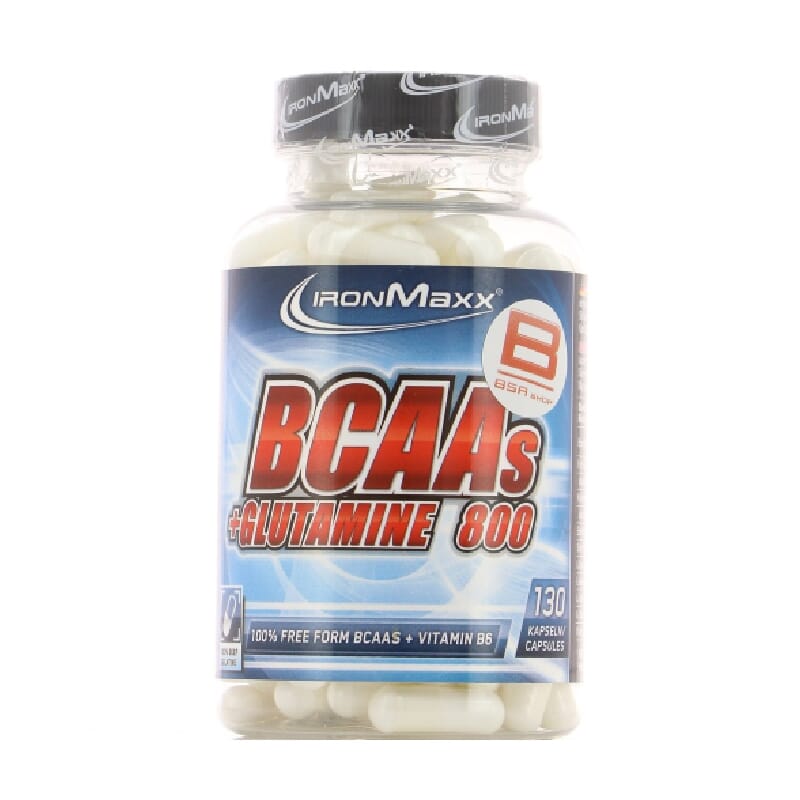 BCAAs + GLUTAMINE 800 130 Caps de IronMaxx.