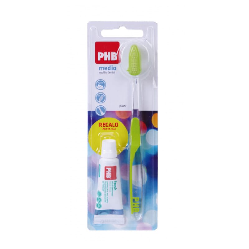 PHB CEPILLO DENTAL PLUS MEDIO + PASTA FRESH 15ml