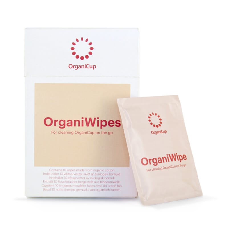 ORGANIWIPES TOALLITAS LIMPIEZA COPA MENSTRUAL 10 Uds
