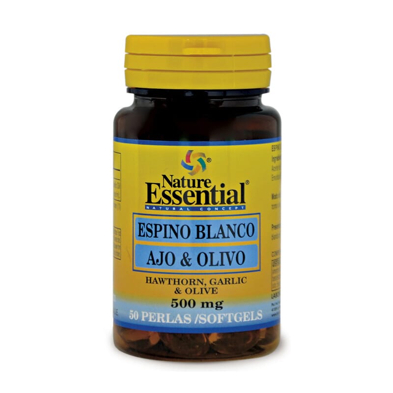 ESPINO BLANCO AJO Y OLIVO 500mg 50 Perlas