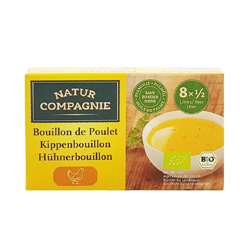 CALDO DE POLLO EN PASTILLAS BIO 8 Cubitos x 11g