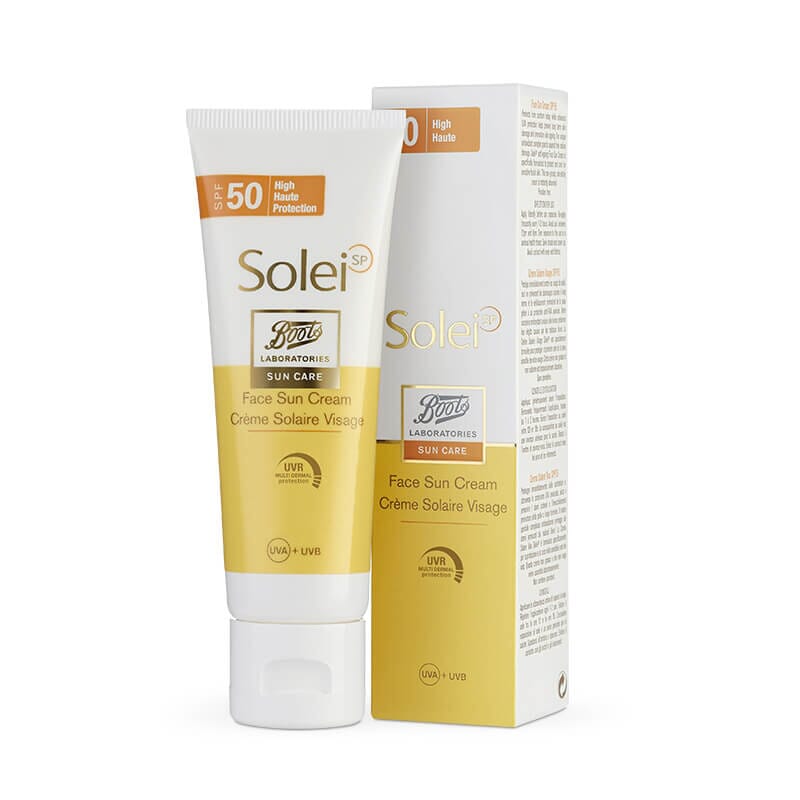 SOLEI SP SUN CARE CRÈME SOLAIRE VISAGE SPF 50+ 50ml