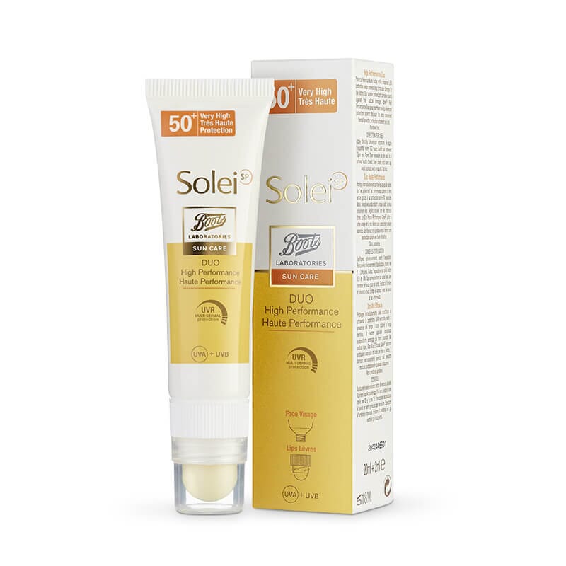 SOLEI SP SUN CARE DUO HAUTE PERFORMANCE VISAGE/LÈVRES SPF 50+ 50ml