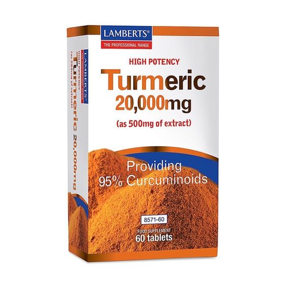 Turmeric 20.000 Mg 60 Tabs Lamberts Cúrcuma longa