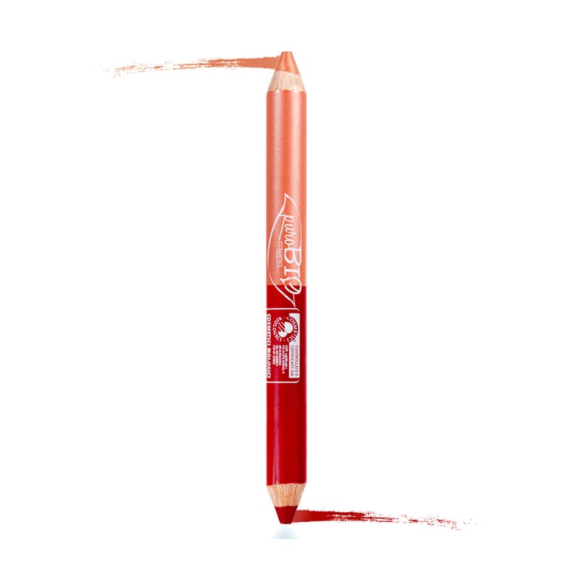 LÁPIS DE LÁBIOS DUO DAY & NIGHT #ROSA CORAL/VERMELHO CEREJA 1 Un