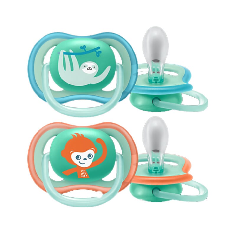 CHUPETE AIRFLOW ANIMALES SILICONA 18M+ NEUTRO 2 Uds