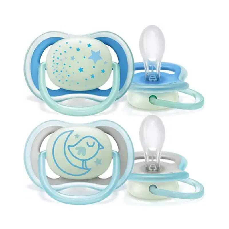 CHUPETE NOCTURNO SILICONA ULTRA AIR  6-18M 2 Uds
