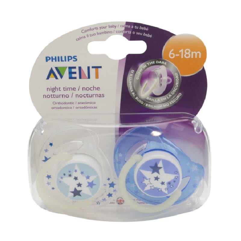 CHUPETE NOCTURNO SILICONA ULTRA AIR  6-18M  2 Uds de Avent