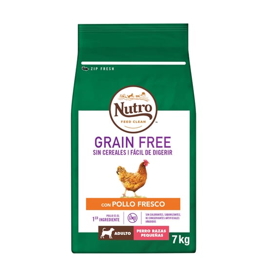 Grain Free Cão Adulto Raças Pequenas Frango 7 Kg da Nutro