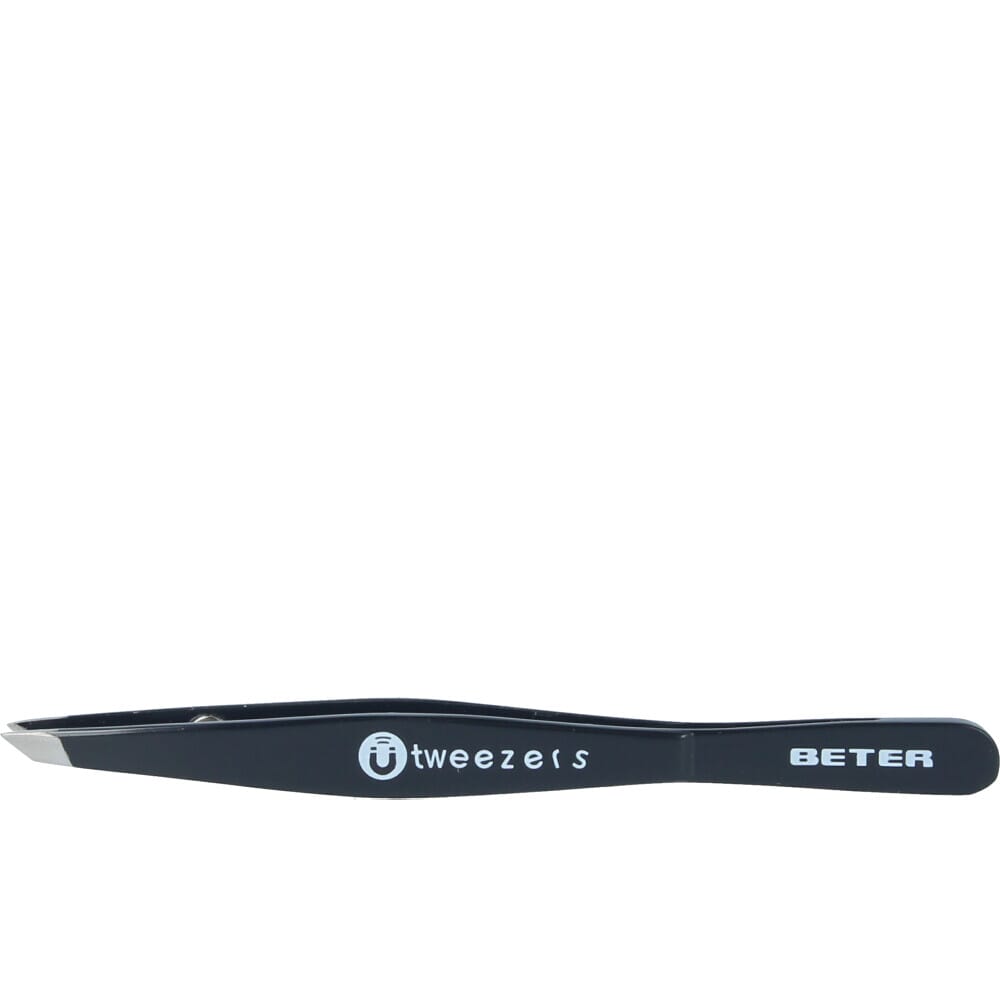Pinza De Depilar Ü Tweezers Punta Oblicua #Negra