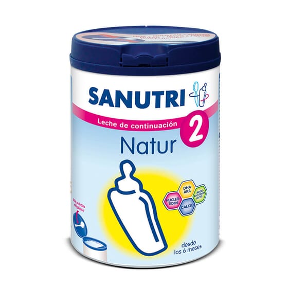 Sanutri Natur 2 es una leche de continuación indicada desde los 6 meses de vida.