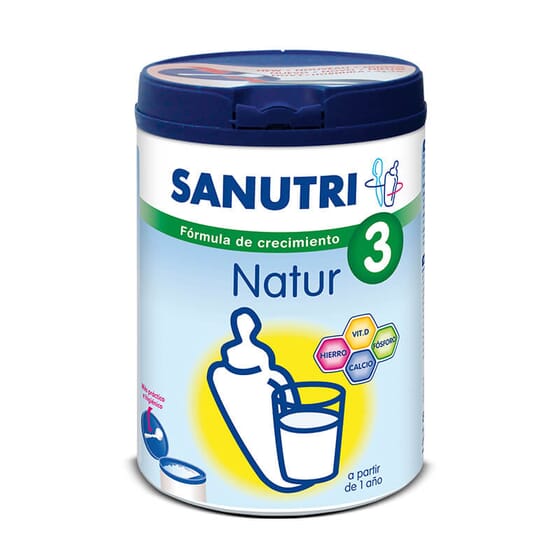 Sanutri Natur 3 es una leche para bebés de más de 12 meses.
