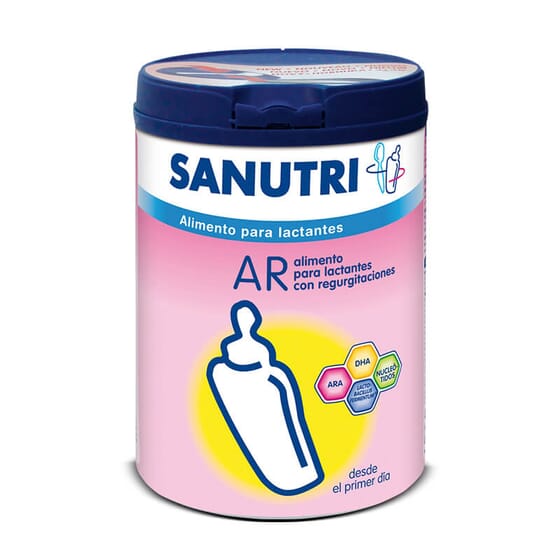 Sanutri AR es una leche especial indicada para los vómitos y regurgitaciones del bebé.