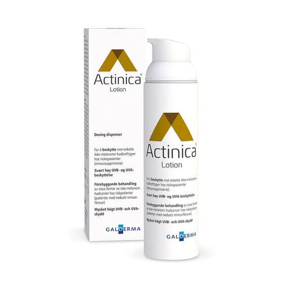 Actinica es un protector solar UVB y UVA de alto grado.