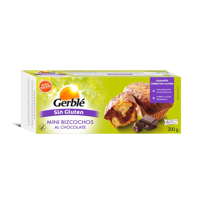 Mini Bizcochos Al Chocolate Marmolados Sin Gluten 200g