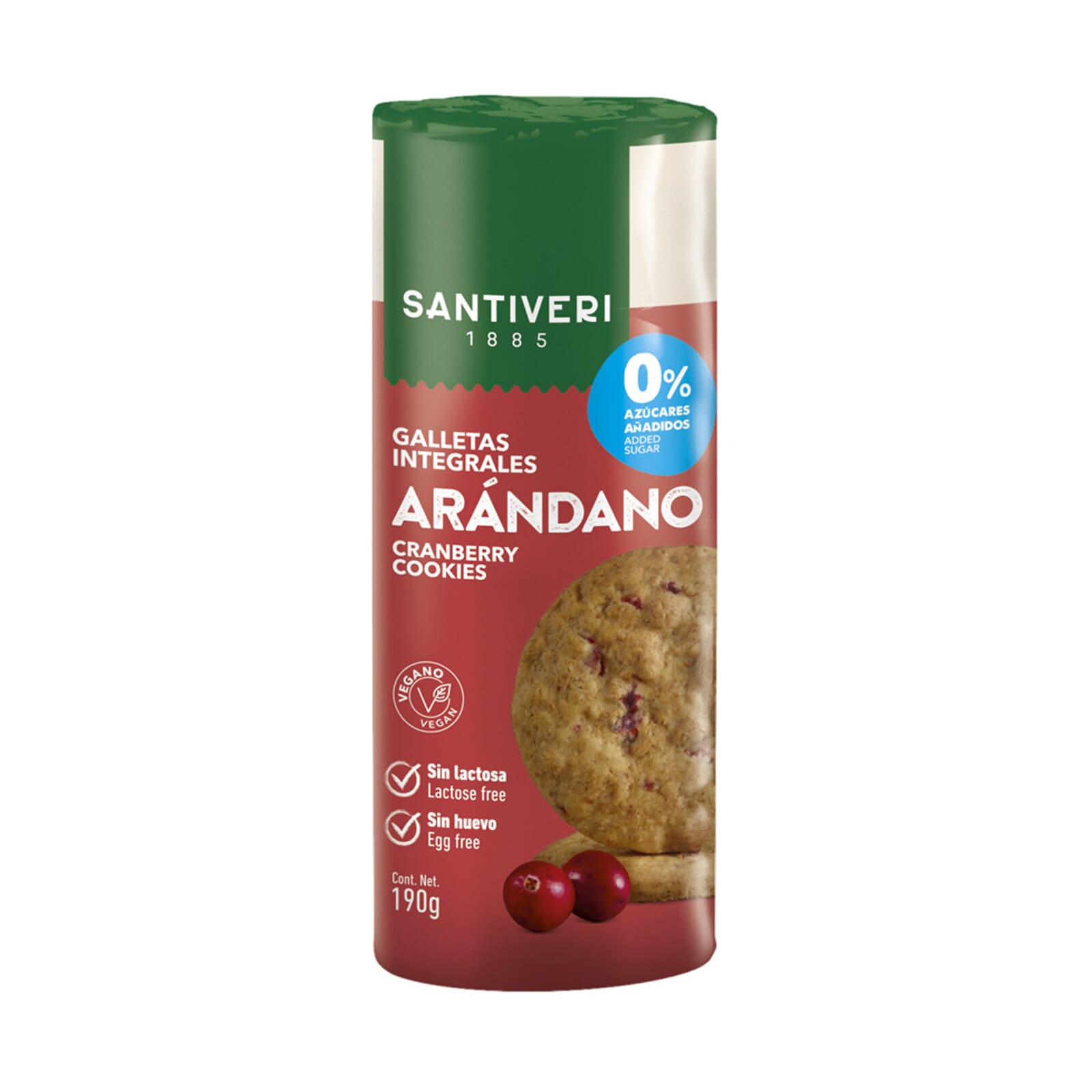 GALLETAS DIGESTIVE CON ARANDANOS 190g