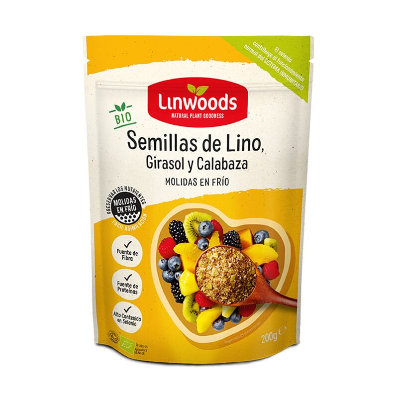 SEMILLAS DE LINO GIRASOL Y CALABAZA 200g