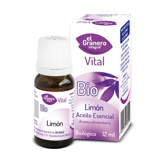 Huile Essentielle De Citron Bio 12 ml - El Granero Integral | Nutritienda