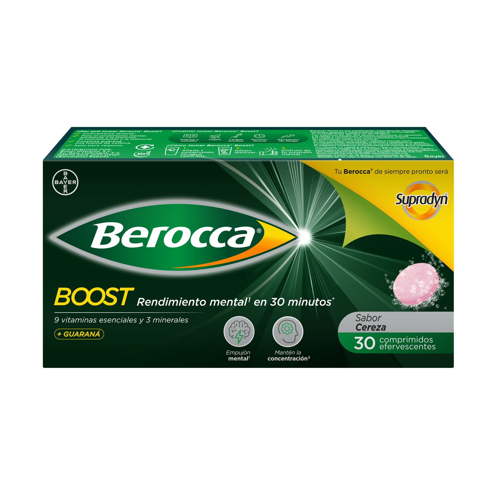 BEROCCA BOOST 30 Tabletas Efervescentes