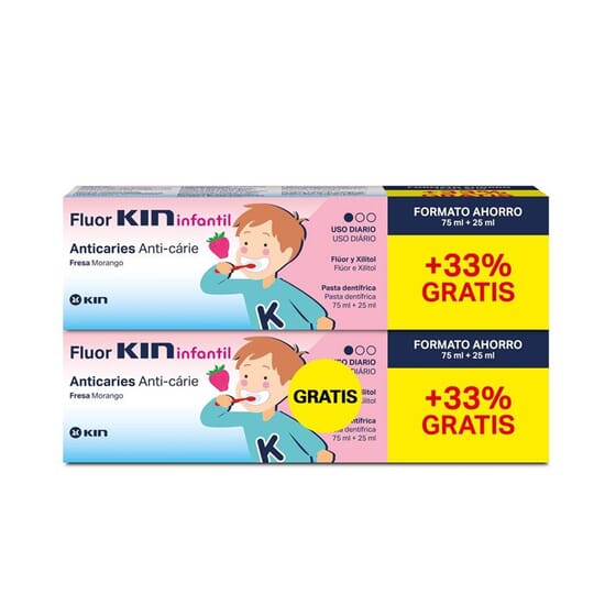 Fluor Kin Infantil Pasta Dentífrica Formato Ahorro 100 ml 2 Uds - Kin