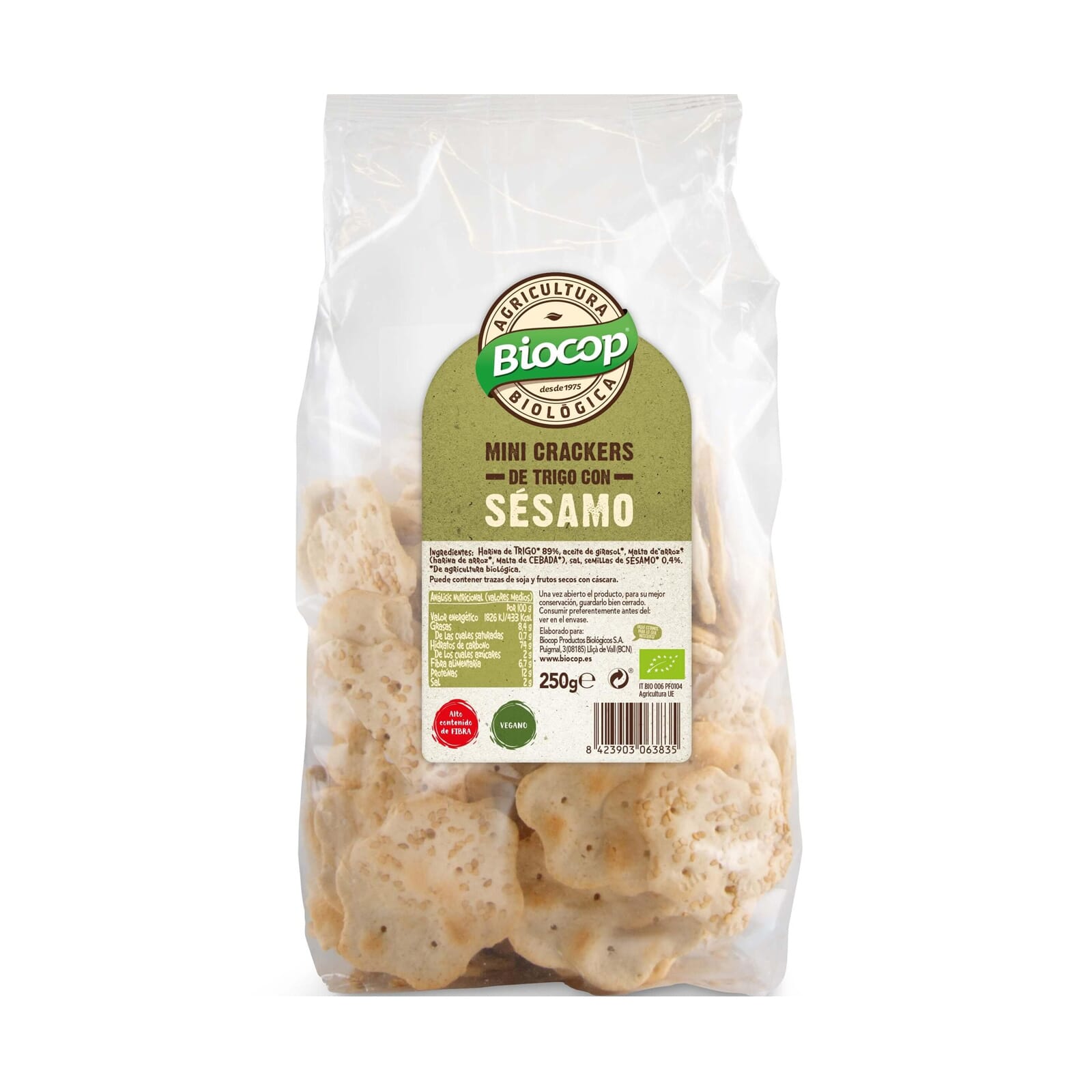 Mini Crackers Van Tarwe Met Sesam 250g