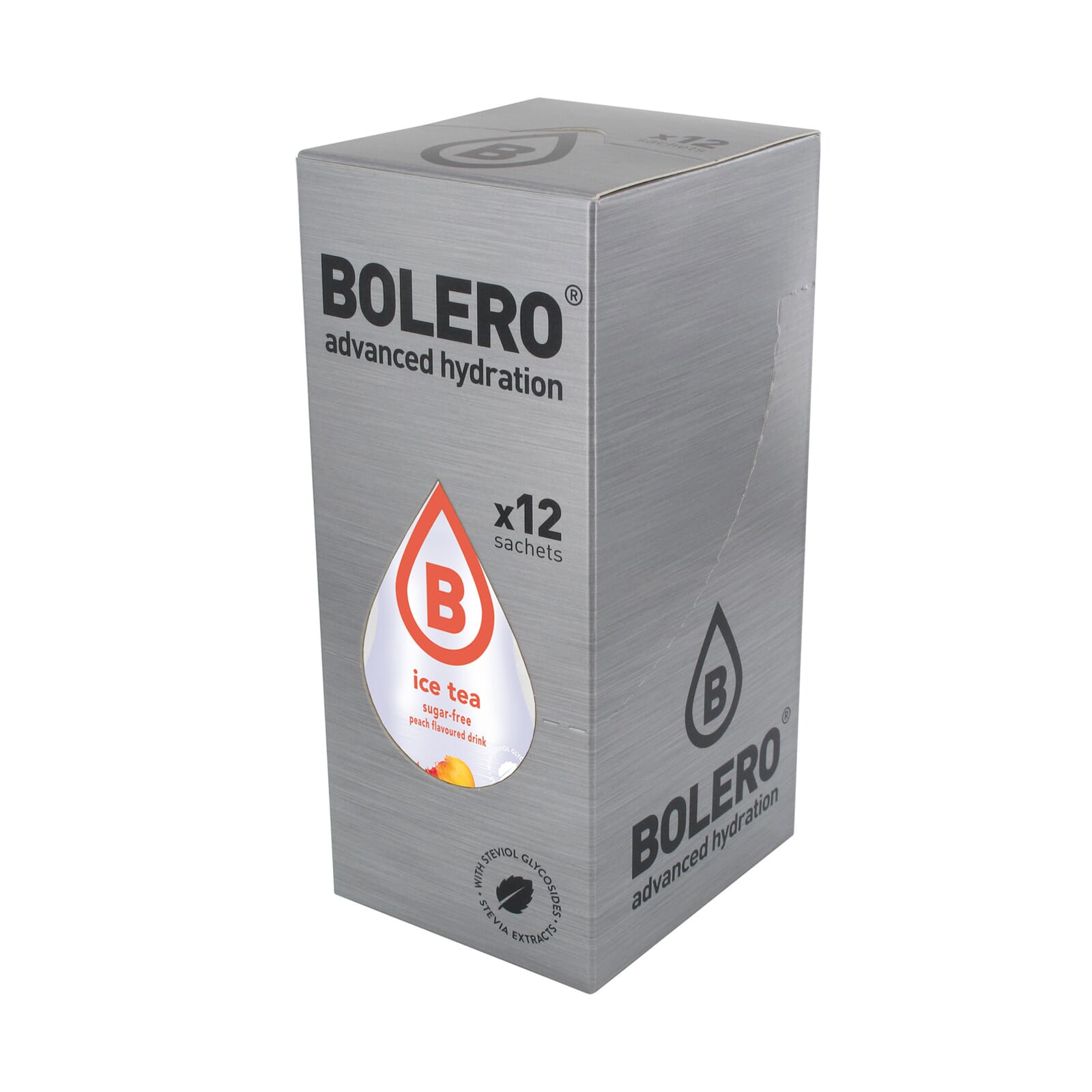 Bolero Ijsthee Perzik met Stevia 3g 12 zakjes