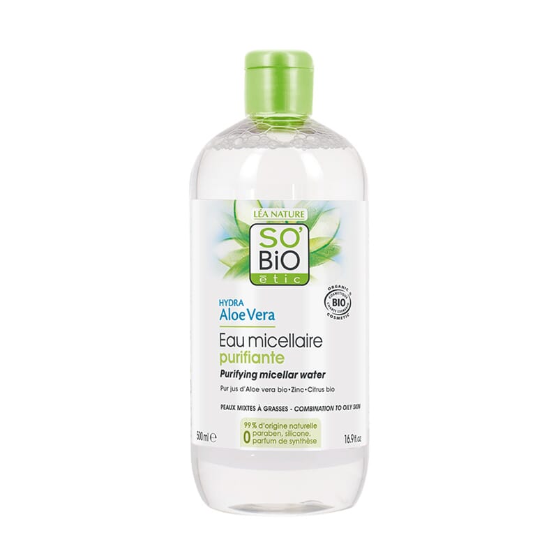 Hidra Aloe Vera Água Micelar Purificante Bio 500 ml