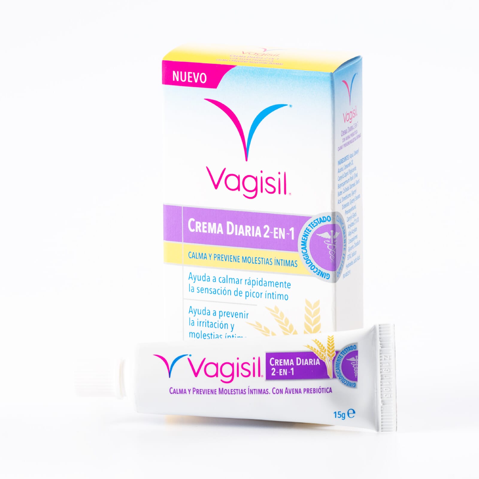 Vagisil Creme Diário 2 Em 1 Com Aveia Prebiótica 15g