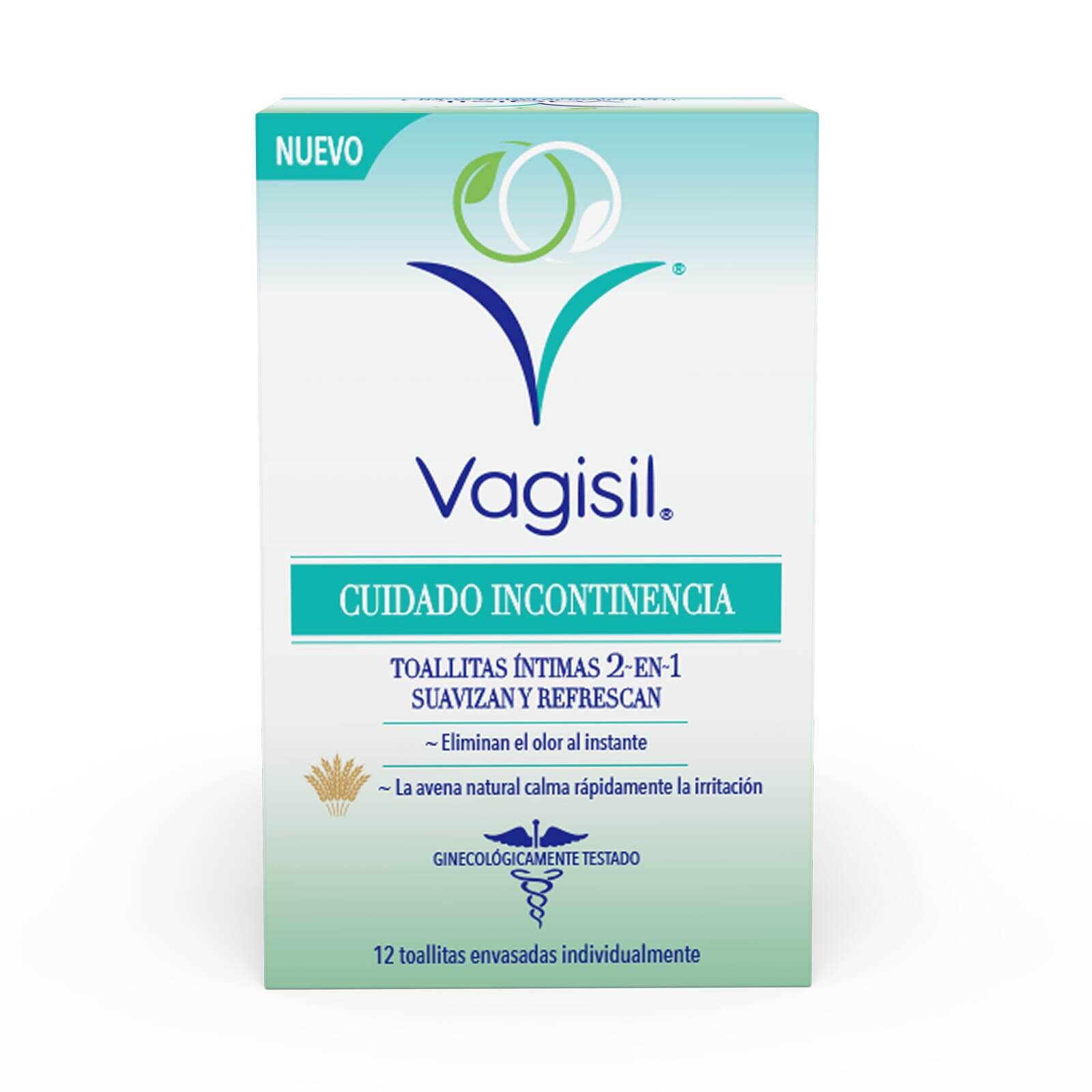 Vagisil Cuidado Incontinencia Toallitas Íntimas 2 En 1 12 Uds