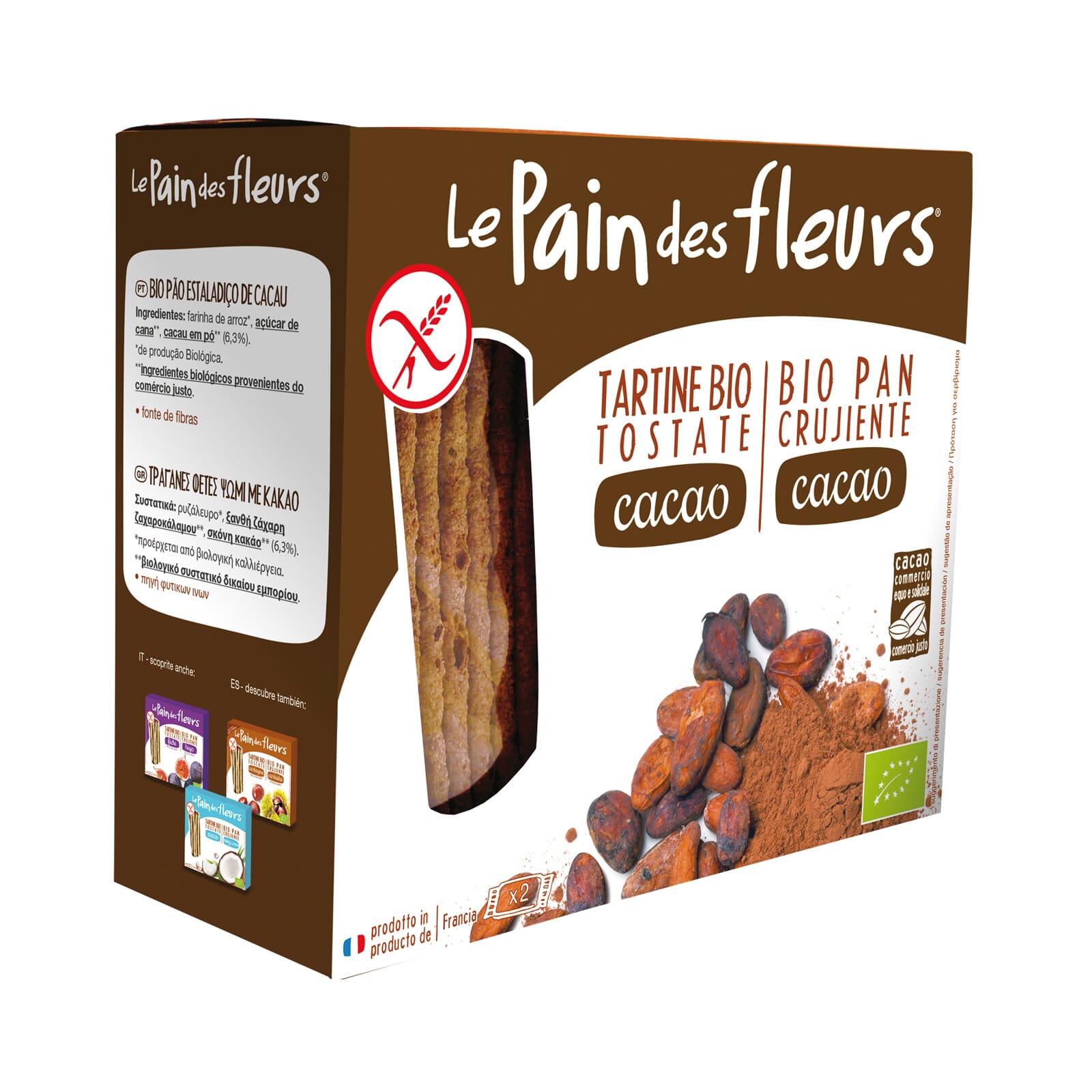 Pan Crujiente Bio Con Cacao Sin Gluten 160g