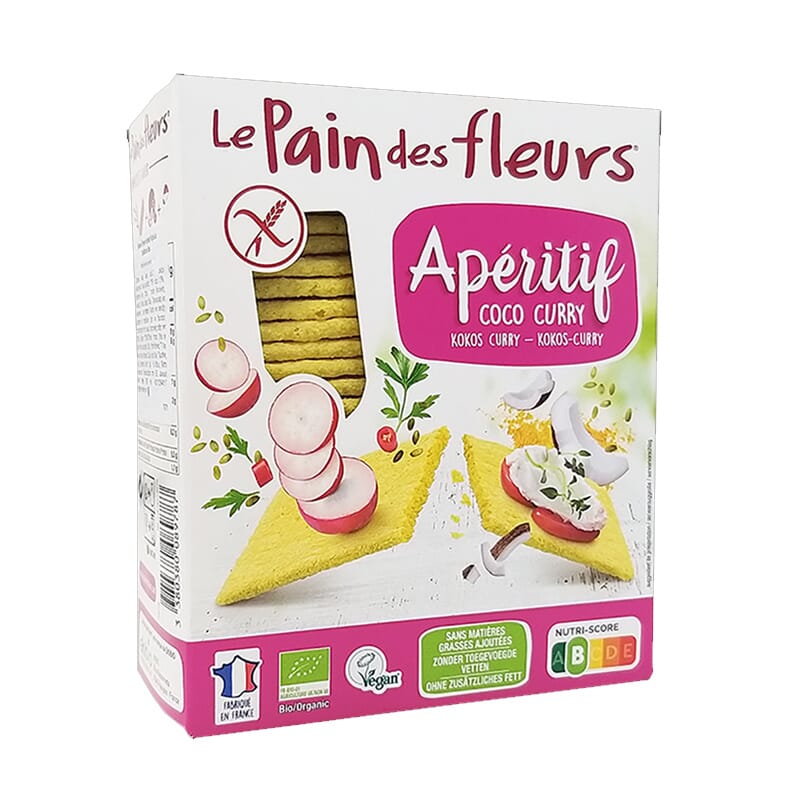 Pan Crujiente Bio Aperitivo Coco Y Curry Sin Gluten 150g