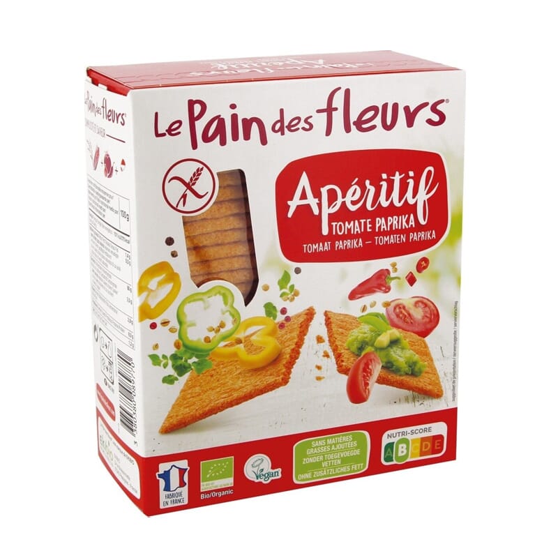 Pan Crujiente Bio Aperitivo Tomate Paprika Sin Gluten 150g