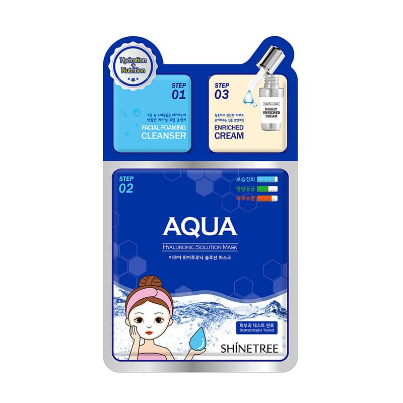 Aqua Hyaluronic Solution Mask 3 Steps 28 ml