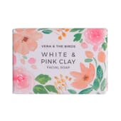 White & Pink Clay Facial Soap 100g von Vera & The Birds