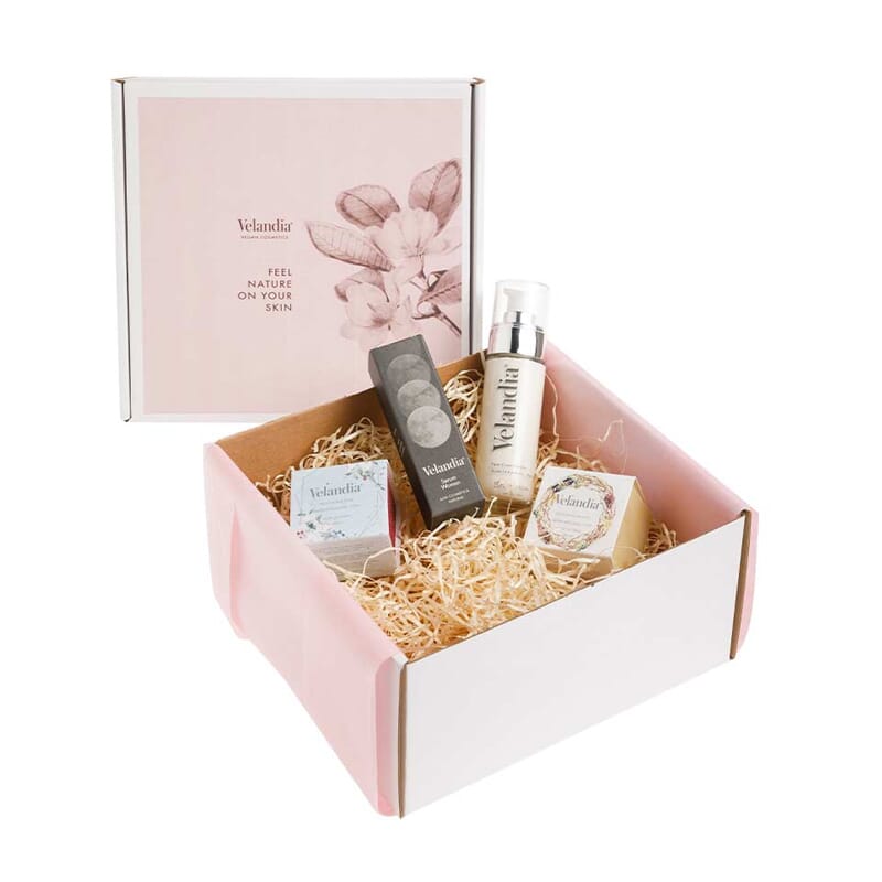 Schönheit Vegane Gesichtscreme + Serum + Handgemachte Seife + Peeling