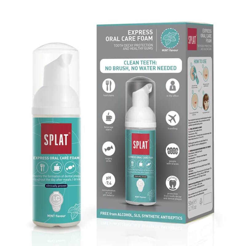 Splat Express Foam Oral-Care 2 In 1 Mint 50 ml
